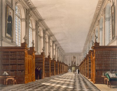 Interior of Trinity College Library, Cambridge, from The History of Cambridge, engraved by Daniel Havell (1785-1826), pub. by R. Ackermann, 1815 by Augustus Charles Pugin