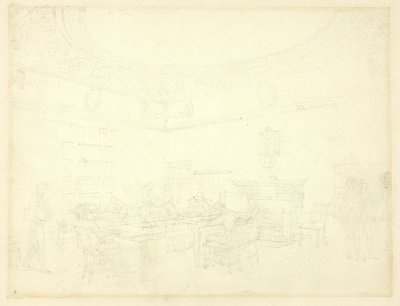 Study for Board of Trade, from Microcosm of London by Augustus Charles Pugin