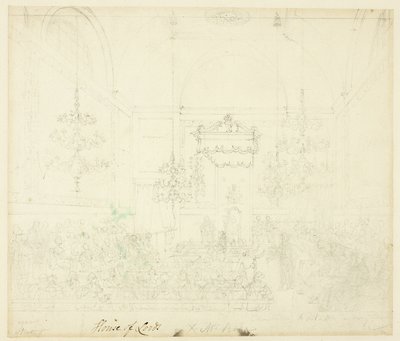 Study for House of Lords, from Microcosm of London by Augustus Charles Pugin