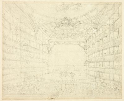 Study for Opera House, from Microcosm of London by Augustus Charles Pugin