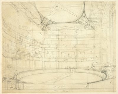 Study for Royal Circus, from Microcosm of London by Augustus Charles Pugin