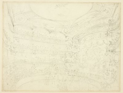 Study for Royal Circus, from Microcosm of London by Augustus Charles Pugin
