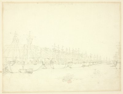 Study for West India Docks by Augustus Charles Pugin