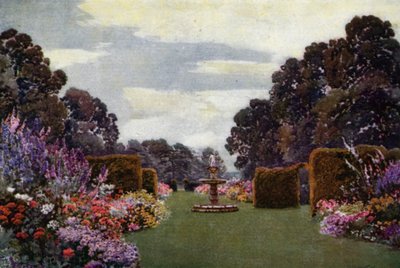 Herbaceous Borders at Welbeck by Augustus Charles Wyatt