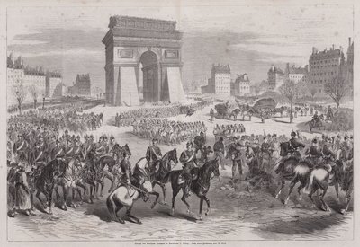 German troops entering Paris after the end of the Franco-Prussian War by Augustus J. Beck