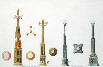 Designs for candelabra at Windsor Castle by Augustus Welby Pugin