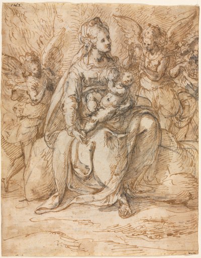 Madonna and Child with Angels by Aurelio Luini