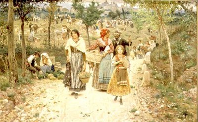 Returning from the Village Fete by Aurelio Tiratelli