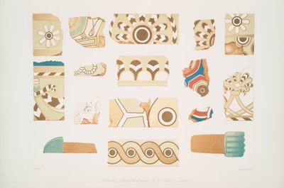 Painted bricks from the N.W. Palace at Nimroud [Calah] by Austen Henry Layard