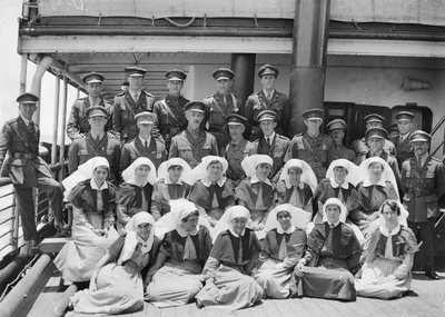 Group Portrait of the Senior Medical Officers and Staff Aboard HMAT Wahehe, During the Return Voyage to Australia, September 1919-October 1919 by Australian Photographer