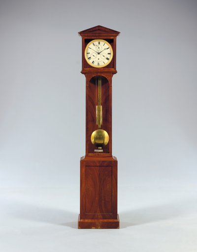 A Month-Going Bodenstanduhr with Equation of Time and Full Calendar by Austrian School