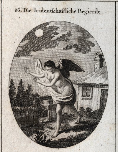 Allegory of Greed Represented by Blind Desire Whose Starvation Is Uncertain. Engraving in 