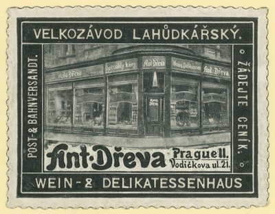 Anton Dreva wine shop and delicatessen, Prague by Austrian School
