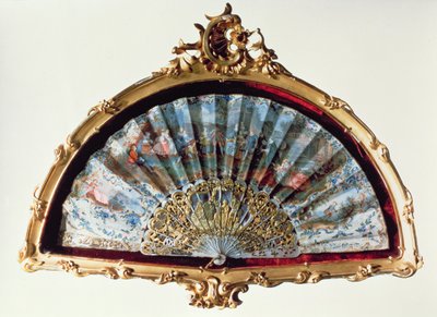 Fan, decorated with a scene of a fete champetre, belonging to Empress Elisabeth by Austrian School
