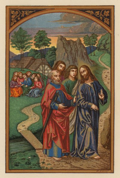 Jesus Leaving the Mount of Olives by Austrian School