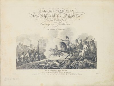 Title Page from Wellingtons Victory, Op. 91, published by S.A. Steiner & Comp., Vienna by Austrian School