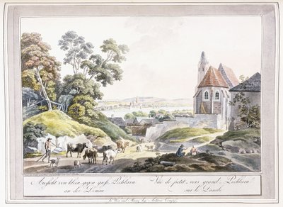 View of the Little and Great Pechlarn on the Danube, 1779-1792 by Austrian School