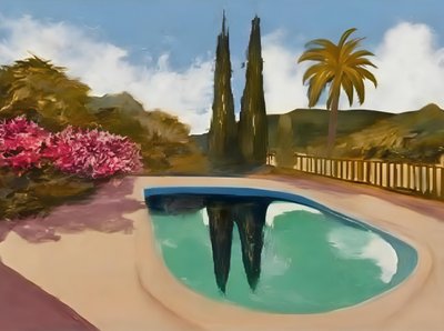 Cypress Pool Reflections by Avanesova Elena