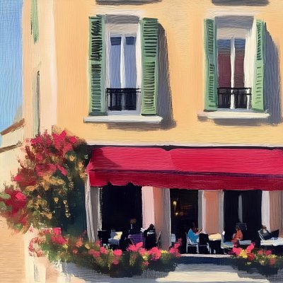 European Cafe Blossoms by Avanesova Elena