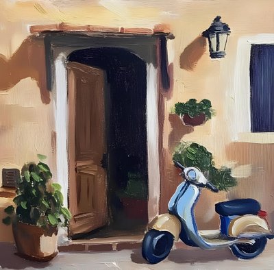 European Scooter Doorway by Avanesova Elena