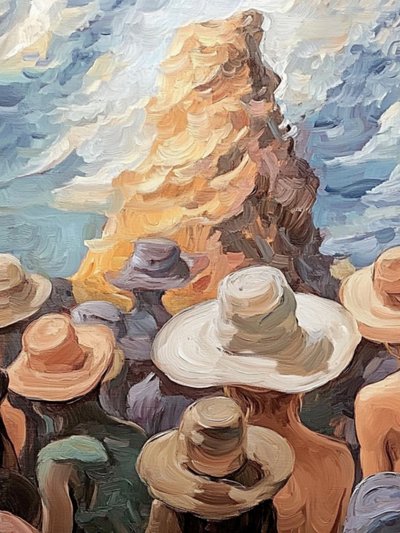 Hats Gaze at Towering Rock by Avanesova Elena