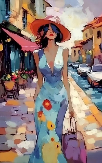 Stylish Woman City Stroll by Avanesova Elena