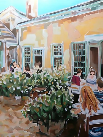 Summer Cafe Patio by Avanesova Elena