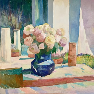 Sunlit Window Flowers by Avanesova Elena