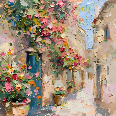 Vibrant Alley Blooms by Avanesova Elena
