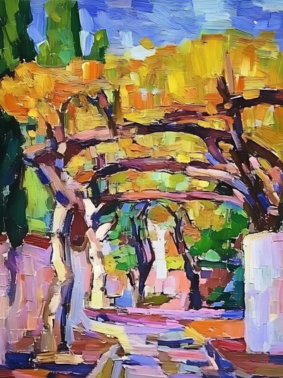 Vibrant Autumn Archway by Avanesova Elena