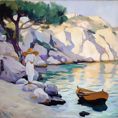 Woman on the Sunny Shore by Avanesova Elena