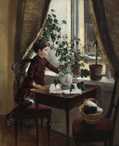 Interior with Child by Axel Hjalmar Ender