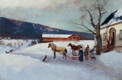 Sledge Ride from Farm Yard by Axel Hjalmar Ender