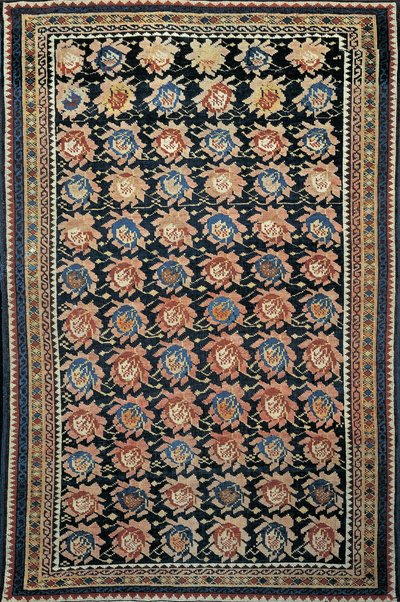 Close-up of a Rosette Karabagh rug, Azerbaijan by Azerbaijani School