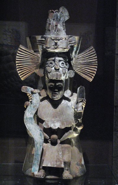 Incense Burner in the Form of the God Tlaloc, Tlahuac, Late Postclassic Period, c.1500 by Aztec