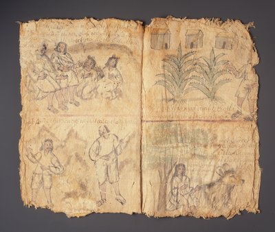 Techialoyan Codex, Coyotepec Coyonazco, Mexico by Aztec