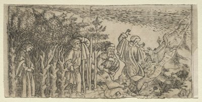 Dante Lost in the Wood: Escaping and Meeting Virgil, Canto I by Baccio Baldini