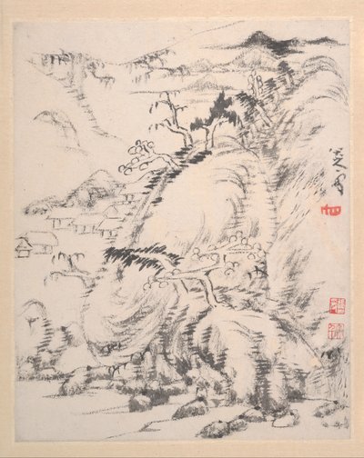 Landscape Album, dated 1699 by Bada Shanren