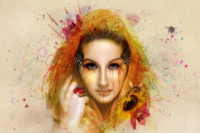 Vibrant Fantasy Portrait by Baden Bowen