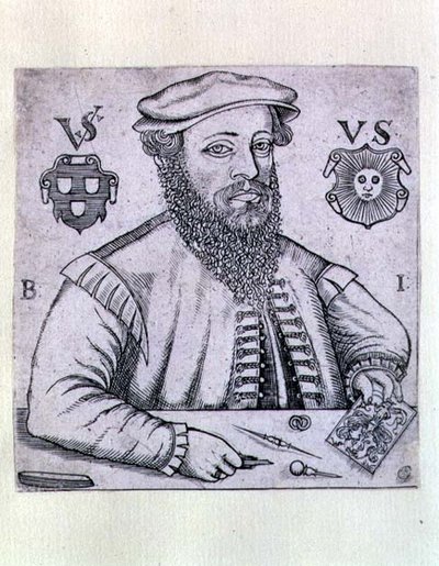 Portrait of Virgilius Solis, German printmaker by Balthasar Jenichen