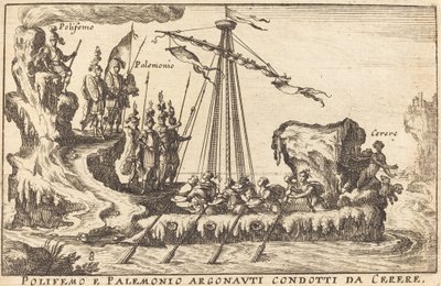 Polifemo and Palemonio Argonauts Led by Ceres by Balthasar Moncornet after Remigio Cantagallina