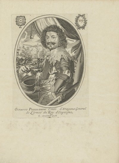 Portrait of Prince Octavio Piccolomini, Duke of Amalfi by Balthazar Moncornet