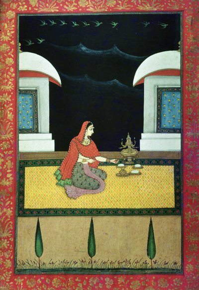 Woman Seated on a Rug, 1750 by Bangazi Ragini