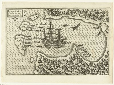 Arrival at Borneo, 1600 by Baptista van Doetechum
