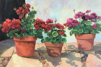 Geranium Series 1 by Barbara Cleary