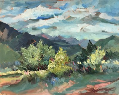 Pueblo Lands Plein Air by Barbara Cleary
