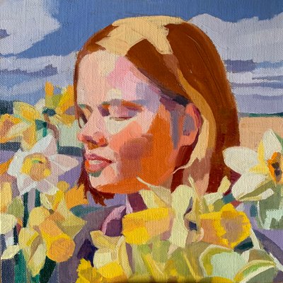 Dreaming of sunflowers by Barbara Hoogeweegen
