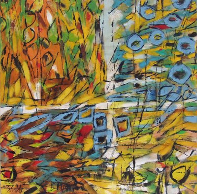 Vibrant Abstract Landscape by Barbara Piatti