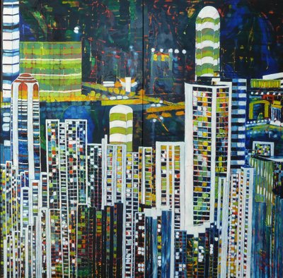Vibrant City Night by Barbara Piatti