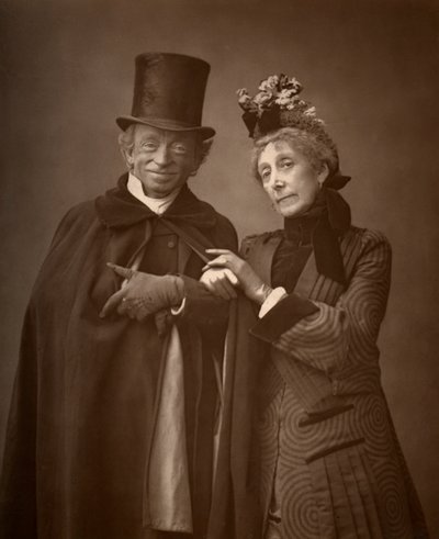 American Actors James Lewis and Ann Gilbert in A Night Off, 1886 by Barraud